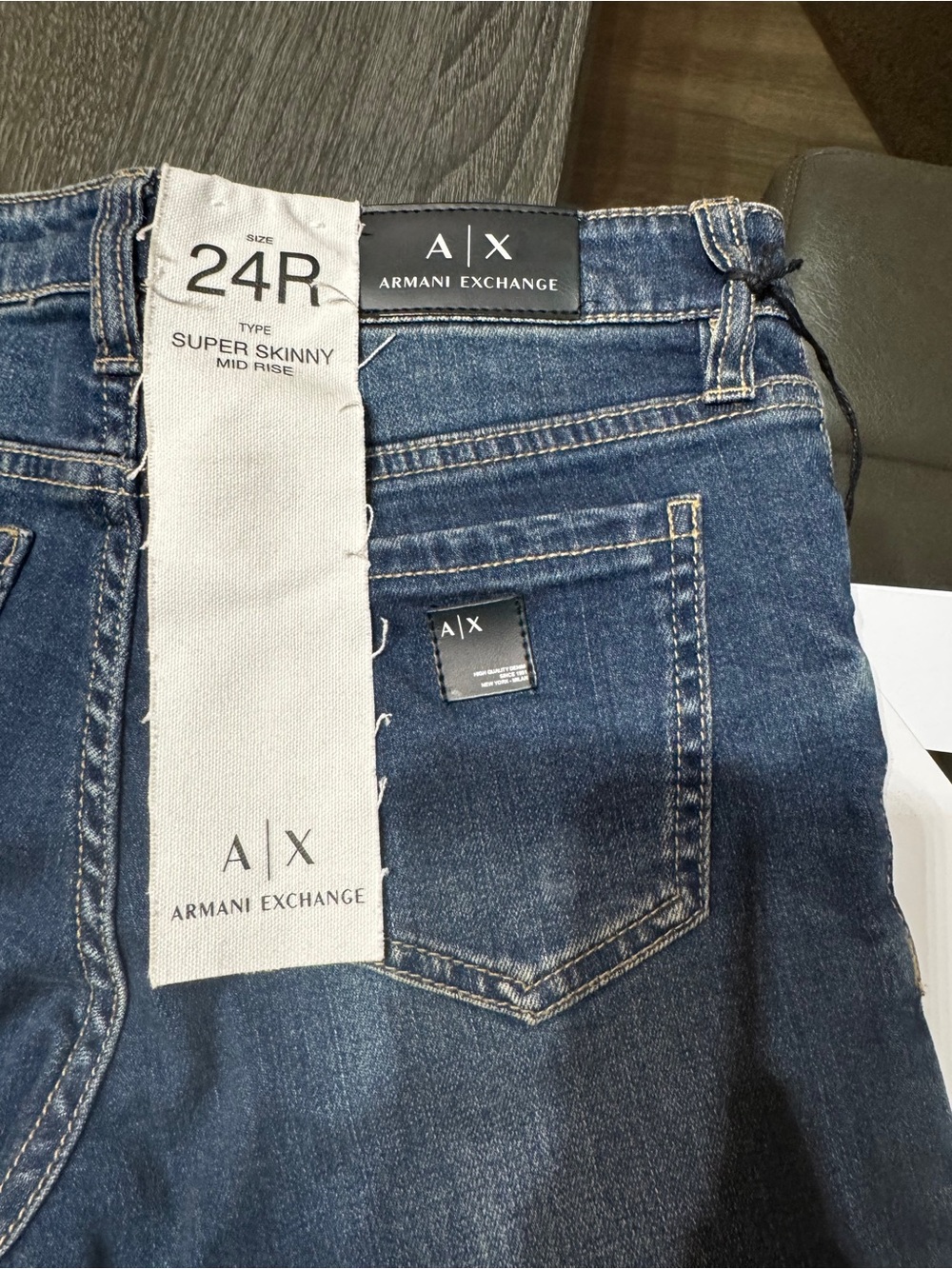 Armani Exchange  Skinny Jeans in Dark Blue Wash